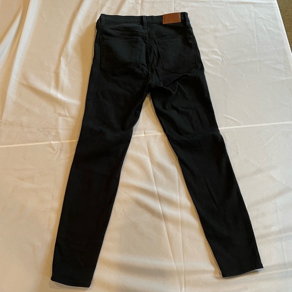 Madewell 9" High Rise Skinny Jeans Black Sz 37 J6547 Stretch Tencel Lunar - Picture 4 of 5